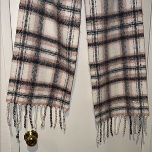 Victoria's Secret Pink and Gray Checkered Scarf